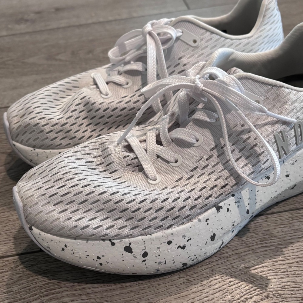 NOBULL Ripstop Runner Mens 9.5 Womens 11 Grey White Speckled Athletic Sneakers - Picture 4 of 8